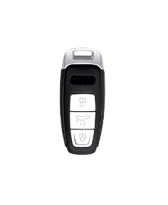 LUXURY key cover for Audi cars white glossy/Chrome