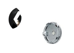Wheel center cap, black/chrome RENAULT 60mm
