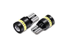 Car bulbs with LED backlight T10 12V 18SMD-3030 + 3014 CSP Canabus 400LM Blue