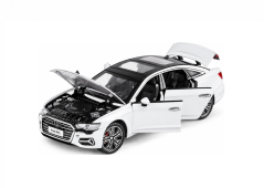 Audi A6 metal model toy battery lights sound 1:32 White
