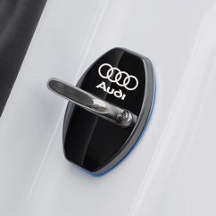 4 pcs AUDI Protective cover for the door latch- black glossy