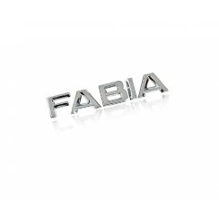 FABIA inskription - krom skinnende 138mm