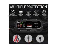 Fully automatic intelligent charger 2A - 6V 12V portable