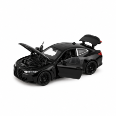 BMW M4 modelo de metal com luzes de bateria de brinquedo com som 1:32 Preto