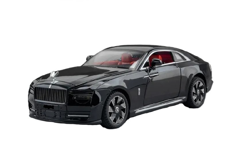 Rolls Royce Spectre metalen model speelgoedbatterijverlichting klinkt 1:32 Zwart