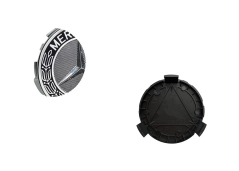 Wheel center cap MERCEDES BENZ 75mm black chrome A1704000025