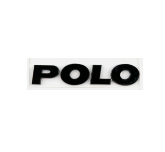 POLO  uzraksts - melns spīdīgs 132mm