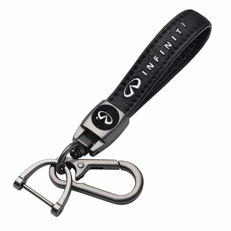 INFINITI key fob, keychain black leather