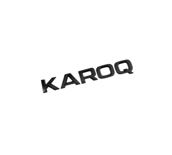 KAROQ inskription - sort blank 170mm