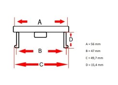 Hjulcenterkappe JEEP 56mm sort blank 52059522AA