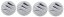 4pcs Wheel center caps SUZUKI 54mm silver chrome