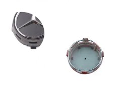 Pyörän keskikorkki MERCEDES BENZ AMG 75mm harmaa A0004000900