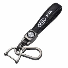KIA key fob, keychain black leather
