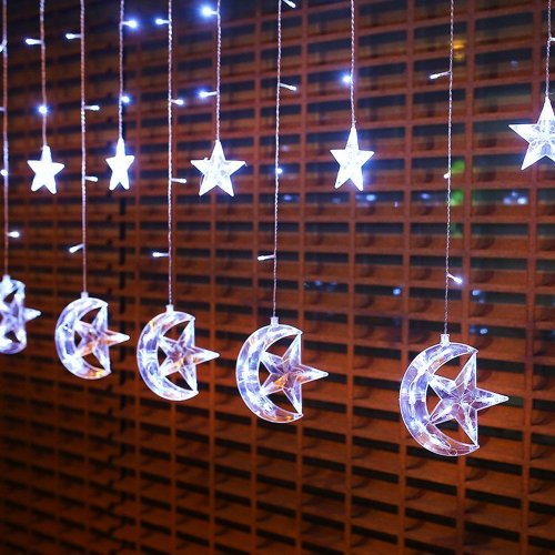 LUMA LED 138 LED light chain, hinge stars and months 3m - cable 1.5m, cold white