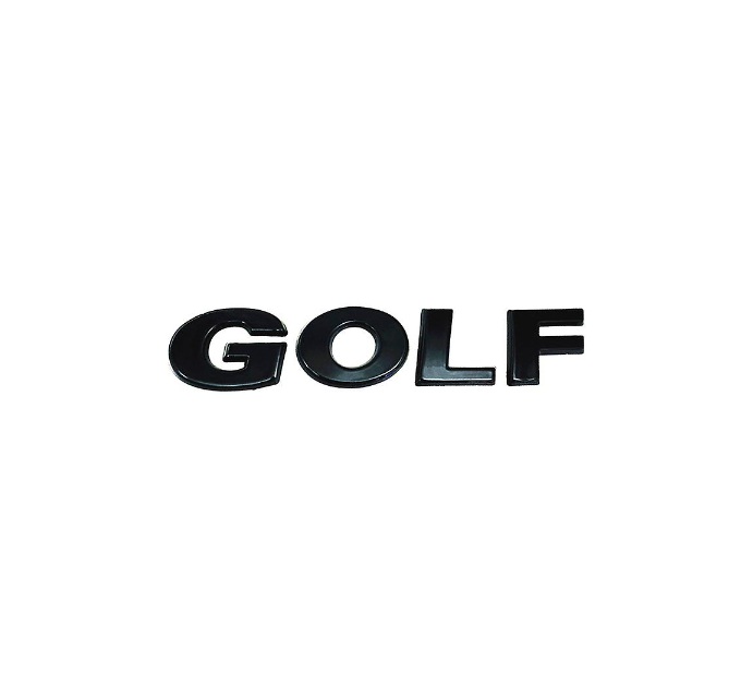 GOLF inscription - black glossy 122mm