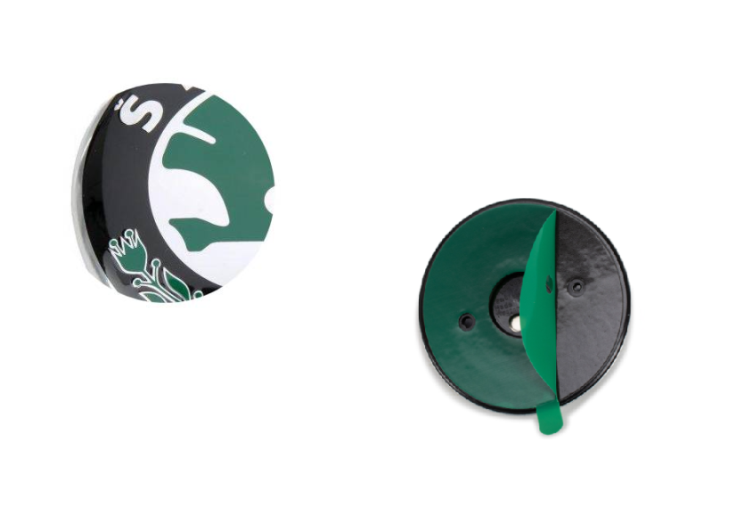 Emblem ŠKODA logo 90mm black green 3U5853621B