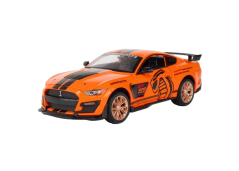 Ford Mustang Shellby GT500 kovový model hračka na baterie světla zvuk 1:24 Oranžová