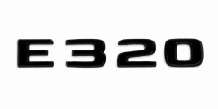 Mercedes lettering E320 - glossy black 140 mm