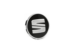 Wheel center cap SEAT 56mm black chrome 5F0601171
