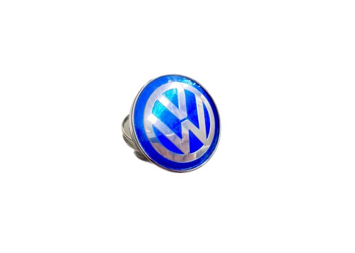 Calota central da roda VW VOLKSWAGEN 60mm cromo azul