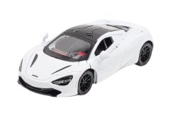 McLaren 720s leksak metall modell batteridrivna lampor ljud 1:32 vit