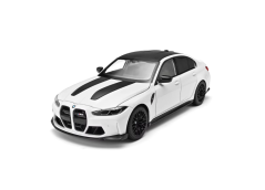 BMW M3 CS LCI metal model jucărie baterie lumini sunet 1:24 Alb