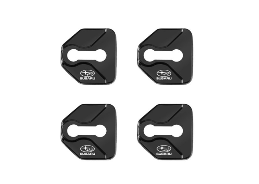 4 pcs SUBARU Protective cover for the door latch- black glossy