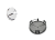 Hjul mittkapsel MERCEDES BENZ 75mm silver krom B66470202