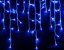 LUMA LED Weihnachtslichtregen mit einem Blitz, 210 LEDs 5m Stromkabel 5m IP44 Blau mit einem Timer-KOPIE