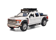 Ford F150 Pickup modelo de metal juguete batería luces sonido 1:24 Blanco