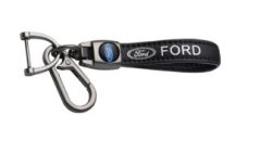 FORD přívěsek na klíče, klíčenka, černá kůže