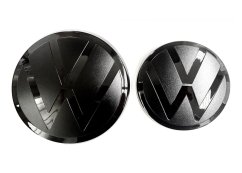 VW GOLF VI MK6 (2010-2013) priekinė ir galinė emblema, logotipas (13,9cm a 11,2cm) - juodas