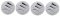 4pcs Wheel center caps SUZUKI 54mm silver chrome