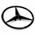 Mercedes-Benz rear emblem for C-Class W206 2022-2024 - glossy black (A2068171600)