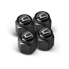 4 pcs HONDA valve caps, black valve covers