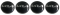 4pcs Wheel center caps KIA 60mm black silver