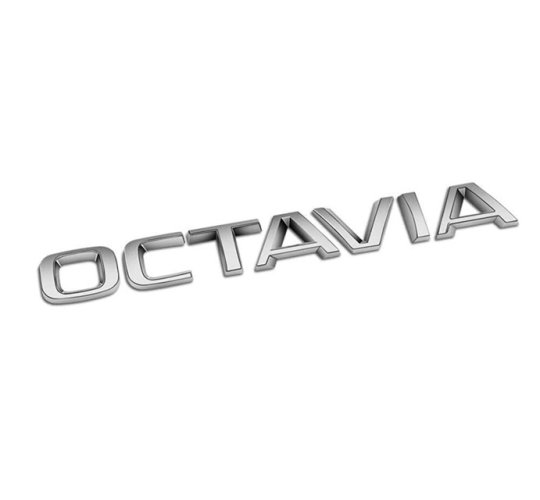 OCTAVIA inscription - chrome shiny 190mm
