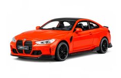 BMW M4 metalmodel legetøjsbatterilygter lyder 1:32 Rød