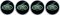 4pcs Wheel center caps LAND ROVER 62mm black green BJ32-1130-AB