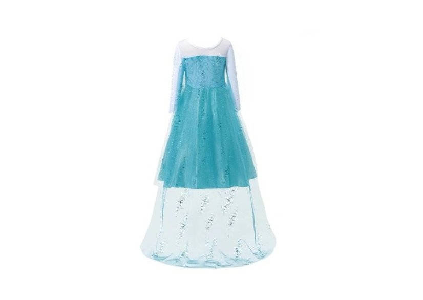 Kostým dětský Frozen Ledové království Elsa dlouhé plesové šaty XL 140