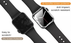 MOHAVE, apsauginis stiklas 3D NanoFlex ekrano apsauga su montavimo rinkiniu Apple Watch 44mm