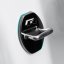 4 pcs VOLKSWAGEN R LINE New logo Protective cover for the door latch- black glossy