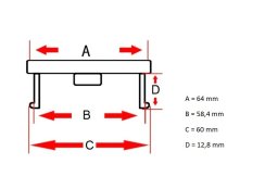 Hjulcenterkappe JEEP 64mm sølv 1LB77TRMAB 1LB77DD5AB 1LB77SZ0AB 1LB77TRMAC 1LB77DX8AC