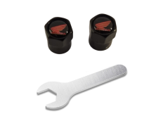 2 pcs HONDA MOTO valve caps, black valve covers