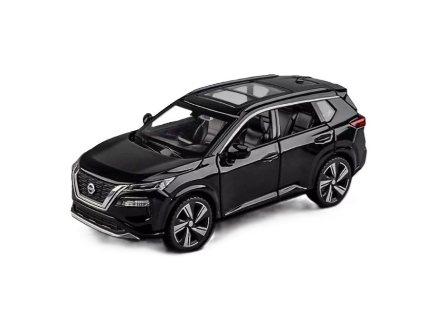 Nissan X-Trail speelgoed metalen model verlichting op batterijen geluid 1:32 Zwart