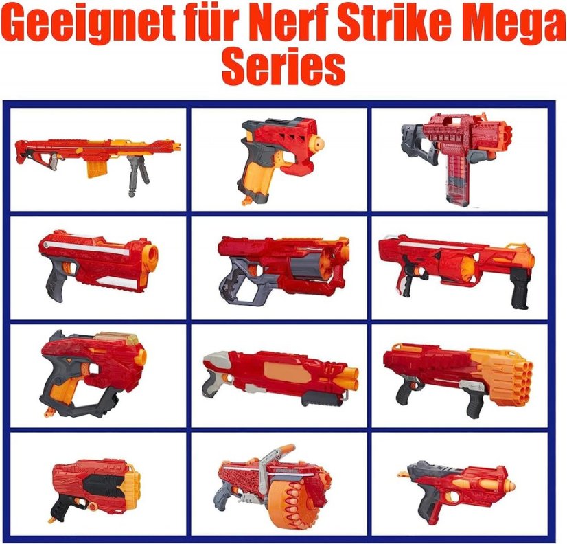 NERF Darts 60-pack Mega Blaster - Mega Darts - for children, teenagers and adults