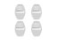 4 pcs AUDI Protective cover for the door latch- silver