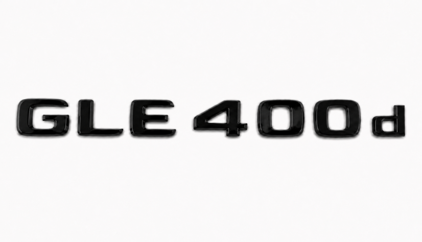 Mercedes lettering GLE400d - glossy black 225mm