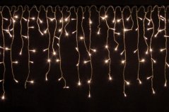 LUMA LED Christmas light rain with a flash, 105 LEDs 2,5m power cable 5m IP44 warm white with a timer