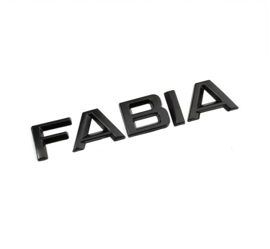 Inscrição FABIA - preto brilhante 138mm